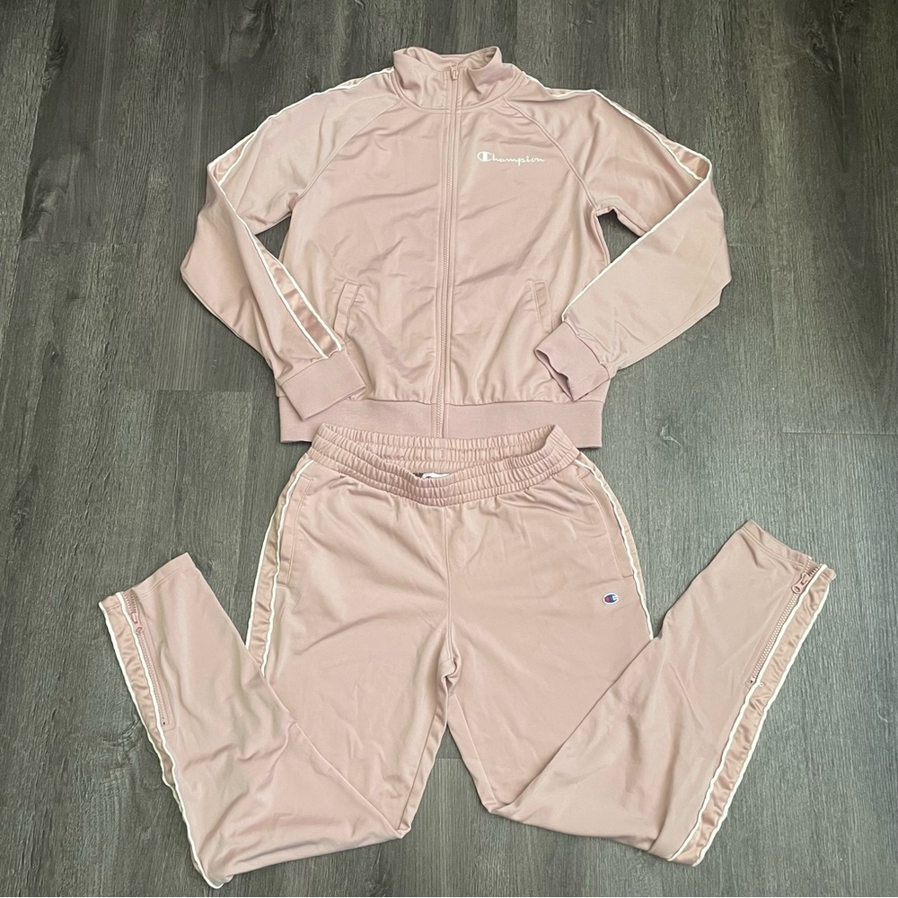 Champion Women's Dusty Rose Track Jacket & Joggers